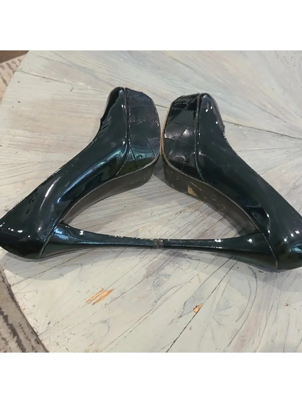 Stuart Weitzman Mae Platform Pumps Patent Leather Size 8